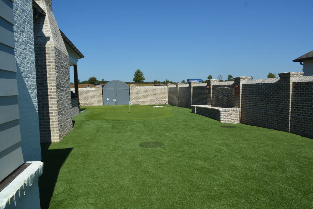 Sam Burns backyard and practice putting green